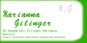 marianna gilinger business card